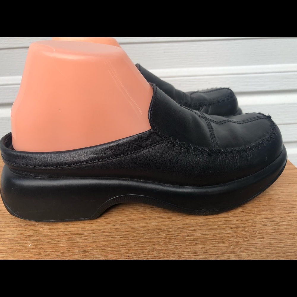 Dansko Black Leather Mules - Picture 2 of 8